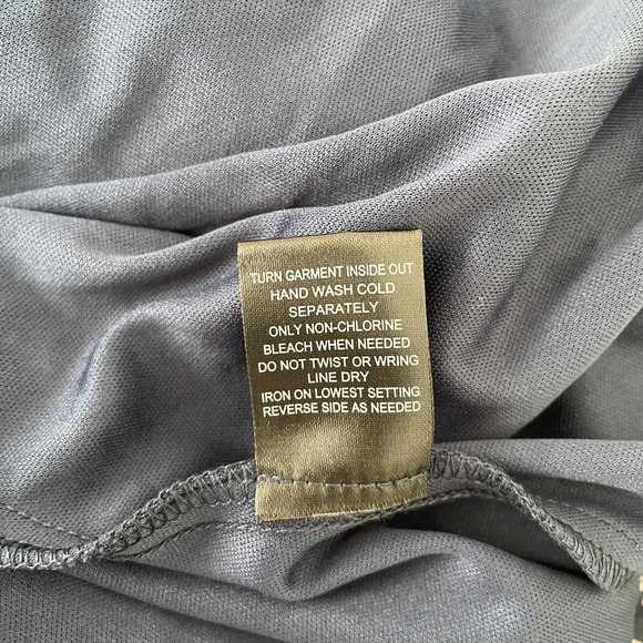 Trixxi 100% Cotton Embroidered Floral Dress Navy Sz M Tie Straps Cottage Preppy - Picture 9 of 11